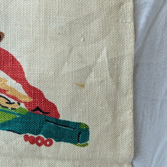 Vintage Guinness LinenTea Towel - Scene with Horse Cart Delivery Man Bird - Picture 4 of 12